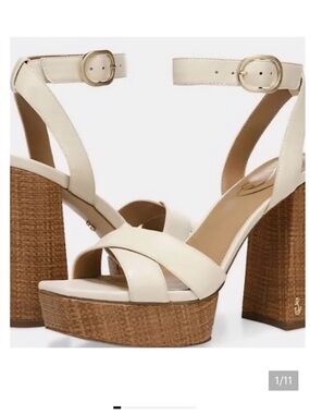 Sam Edelman Nolita Platform w/chunky wooden block heel Sz 7.5 Pampered condition
